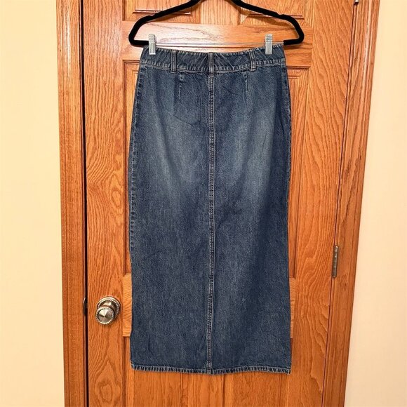 Ann Taylor Women's Denim Maxi Skirt Size 6 Blue Casual Long - Picture 2 of 4